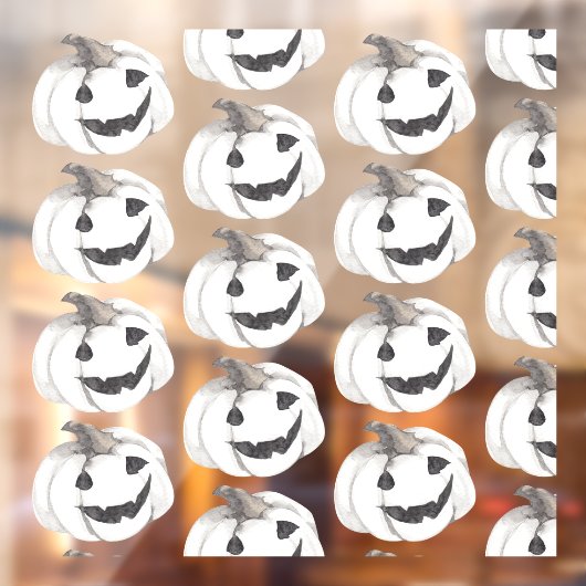Griezelig Pompoen Patroon | Prettig Halloween Raamsticker (Vel 2)