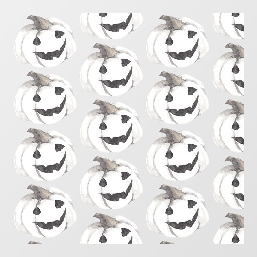 Griezelig Pompoen Patroon | Prettig Halloween Raamsticker (Vel)