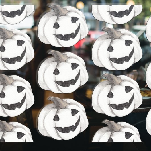 Griezelig Pompoen Patroon | Prettig Halloween Raamsticker