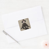Griezelig pop eng halloween feest vierkante sticker (Envelop)