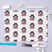 Griezelig Rood en Zwart Retro  Circus Clown Tissuepapier (Craft)