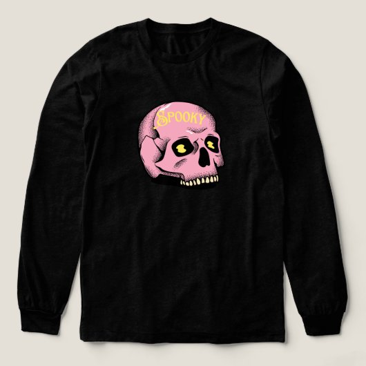 Griezelig Roze Schedel T-shirt (Voorkant)