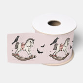 Griezelig Roze Schommelpaard Grosgrain Lint (Spoel)