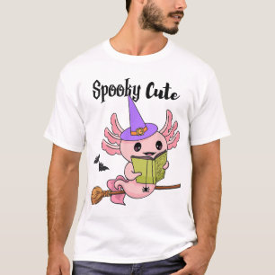 Griezelig Schattig Axolotl Halloween T-shirt