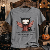 Griezelig Schattig Fee Kat Halloween Grafisch Tri-Blend Shirt