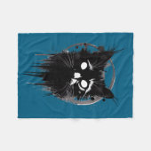 Griezelig Schattig Goth Kat Horror Kitty Schets Al Fleece Deken (Voorkant (Horizontaal))