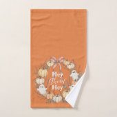 Griezelig Schattig Hey Geest Herfst Handdoek (Handdoek)