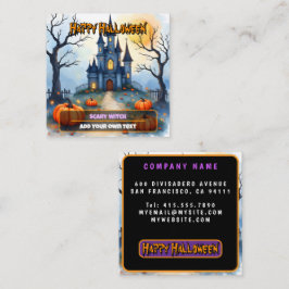 Griezelig Schattig Modieuze Halloween Collectie Vierkante Visitekaartje