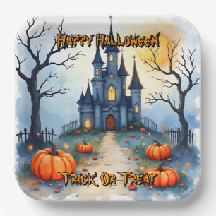 Griezelig Schattig Trendy Halloween Collectie Papieren Bordje