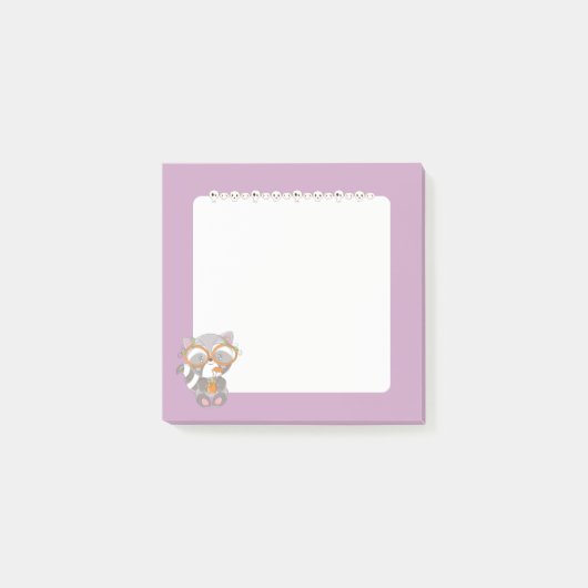 Griezelig schattig wasbeer post-it® notes (Voorkant)