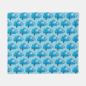 Griezelig Schattige Demon Met Schedel Fleece Deken (Voorkant (Horizontaal))