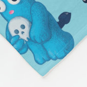 Griezelig Schattige Demon Met Schedel Fleece Deken (Hoek)