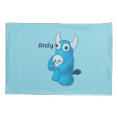 Griezelig Schattige Demon Met Schedel Kussensloop (Achterkant)