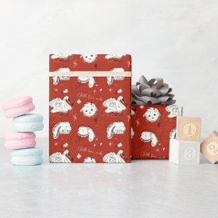 Griezelig Schattige Dierendoodles & Liefdesbriefje Cadeaupapier