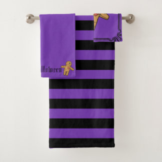 Griezelig Schattige Halloween Hex Doll Badhanddoek Bad Handdoek