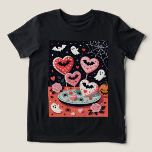 Griezelig-schattige Halloween-illustratie van Hart Tri-Blend Shirt