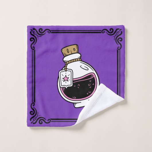 Griezelig Schattige Halloween Potion Bad Handdoek (Wasdoekje)
