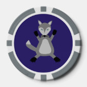 Griezelig Schattige Halloween Wolf Custom Poker Chips (Voorkant)