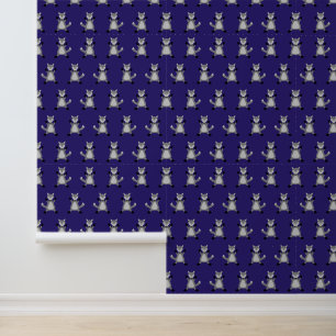 Griezelig Schattige Halloween Wolf Patterned Behang