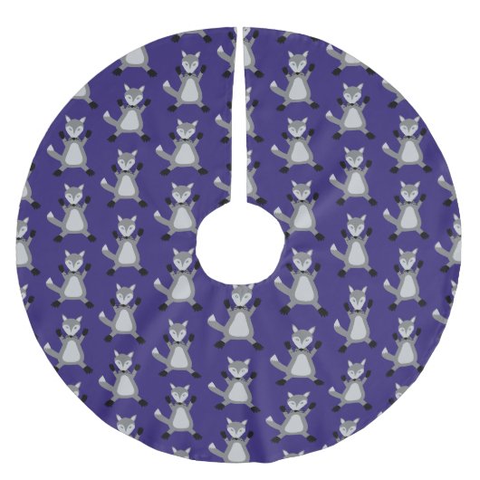 Griezelig Schattige Halloween Wolf Patterned Kerstboom Rok (Voorkant)