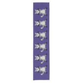 Griezelig Schattige Halloween Wolf Patterned Korte Tafelloper (Voorkant)