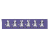 Griezelig Schattige Halloween Wolf Patterned Korte Tafelloper (Horizontaal)