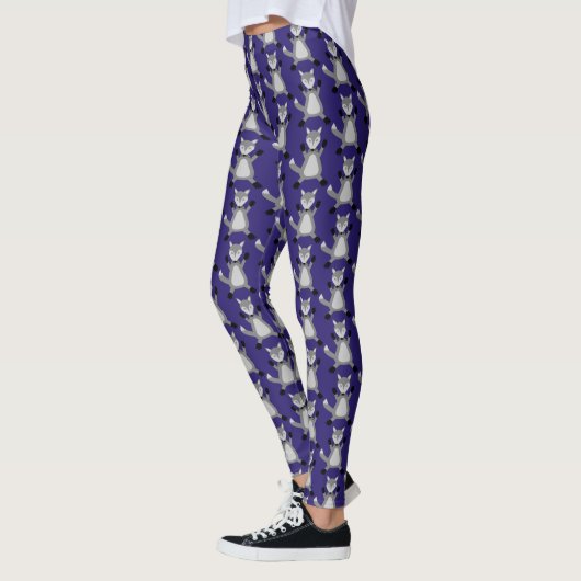 Griezelig Schattige Halloween Wolf Patterned Leggings (Links)