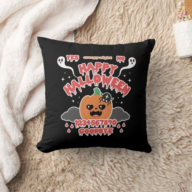 Griezelig Schattige Kawaii Halloween Ghost Board Kussen (Deken)