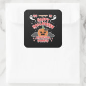 Griezelig Schattige Kawaii Halloween Ghost Board Vierkante Sticker (Tas)