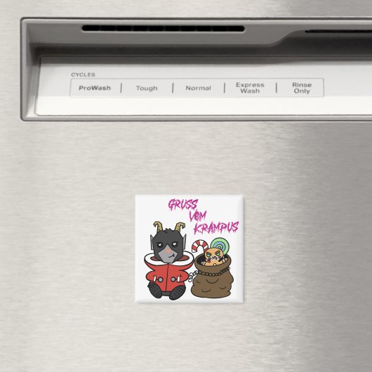 Griezelig Schattige Krampus Magneet (Insitu (Vaatwasser))