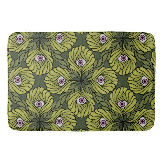 Griezelig Schattige Plant Spring Green Fantasy Art Badmat (Voorkant)