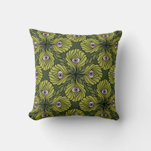 Griezelig Schattige Plant Spring Green Fantasy Art Kussen
