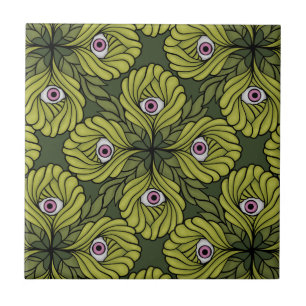 Griezelig Schattige Plant Spring Green Fantasy Art Tegeltje