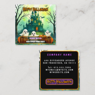 Griezelig Schattige Populaire Halloween Collectie Vierkante Visitekaartje