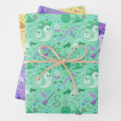 Griezelig Schattige Trick or treat Kinder Hallowee Inpakpapier Vel (In situ)