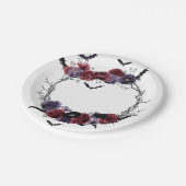 Griezelig Schoon | Donkere Gotische Rozen met Vlee Papieren Bordje (Gekanteld)