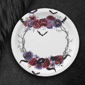 Griezelig Schoon | Donkere Gotische Rozen met Vlee Papieren Bordje