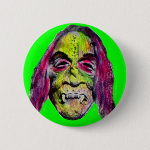griezelig schrikbeeld van een gruwelijk gruwel ronde button 5,7 cm