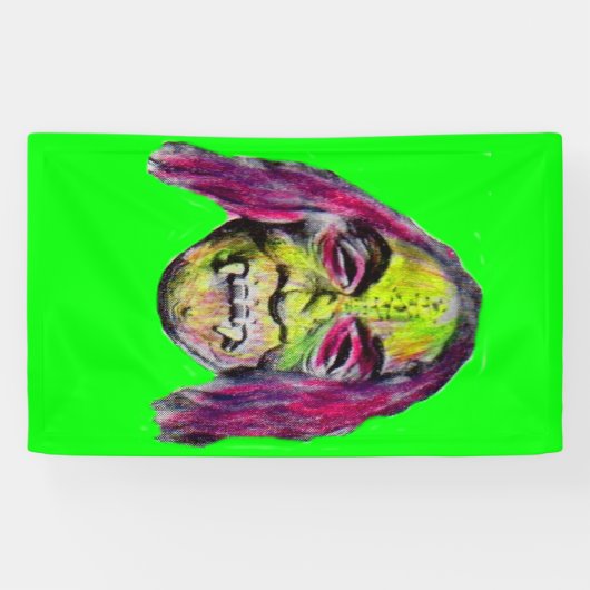 griezelig schrikbeeld van een gruwelijk gruwel spandoek (Horizontaal)