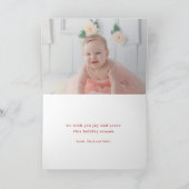 griezelig script blij met kerstfoto kaart (Binnen)