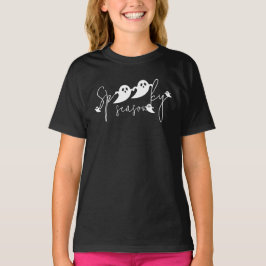 Griezelig Seizoen En Spoken Decoratief Lettertype  T-shirt