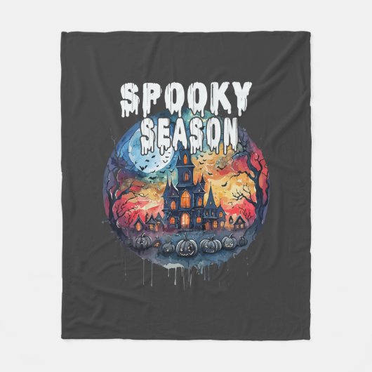 Griezelig Seizoen Halloween Fleece Deken (Voorkant)