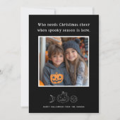 Griezelig Seizoen Halloween Fotokaart (Voorkant)