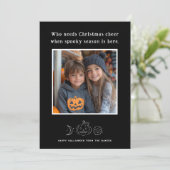 Griezelig Seizoen Halloween Fotokaart (Staand voorkant)