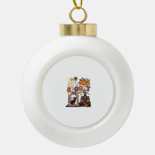 Griezelig Seizoen Halloween Geest Pompoen Zwart Ka Keramische Bal Ornament