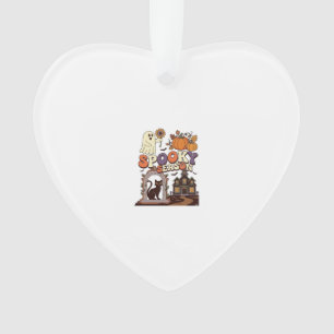 Griezelig Seizoen Halloween Geest Pompoen Zwarte K Ornament