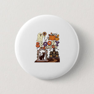 Griezelig Seizoen Halloween Geest Pompoen Zwarte K Ronde Button 5,7 Cm