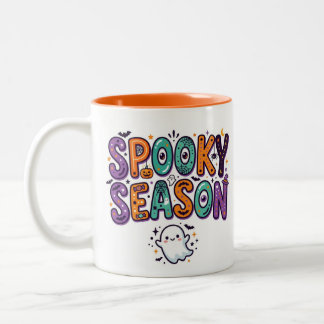 Griezelig Seizoen Halloween Geest Vleermuizen Snoe Tweekleurige Koffiemok