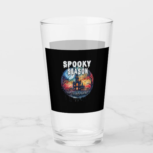 Griezelig Seizoen Halloween Glas (Voorkant)