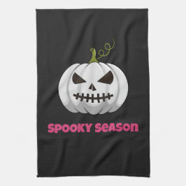 Griezelig Seizoen Halloween Handdoek Met Witte Pom
